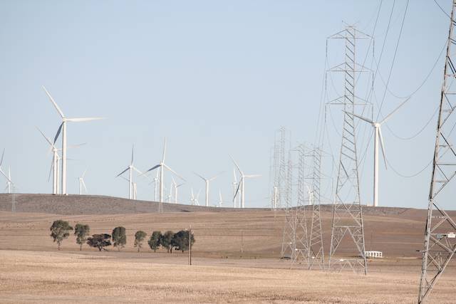 Turbines and power lines